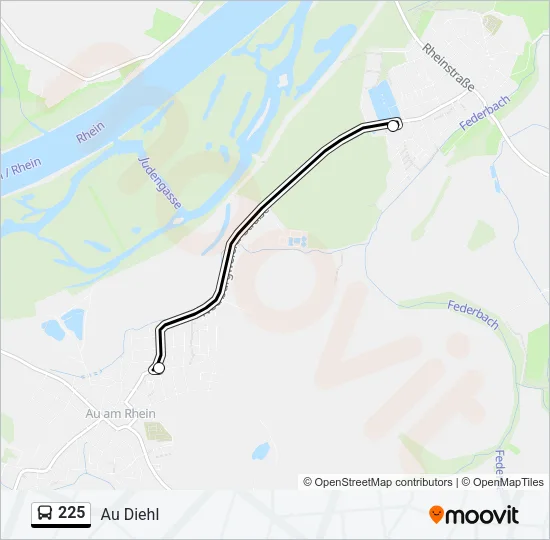 225 Bus Line Map