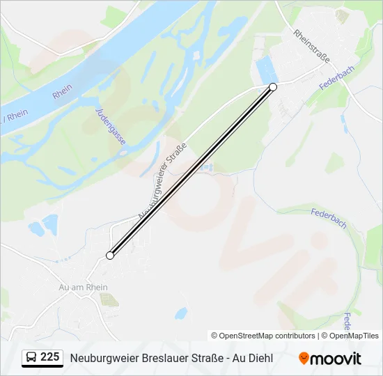 225 Bus Line Map