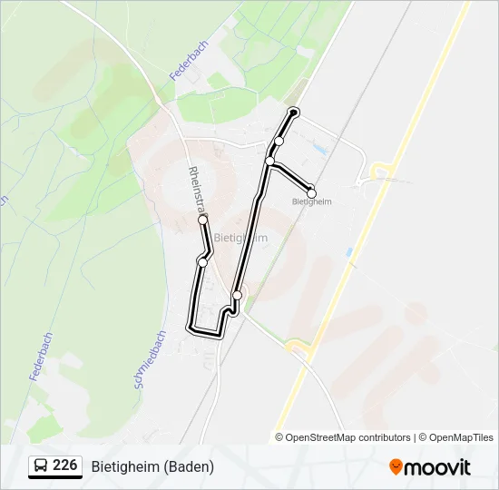 226 Bus Line Map
