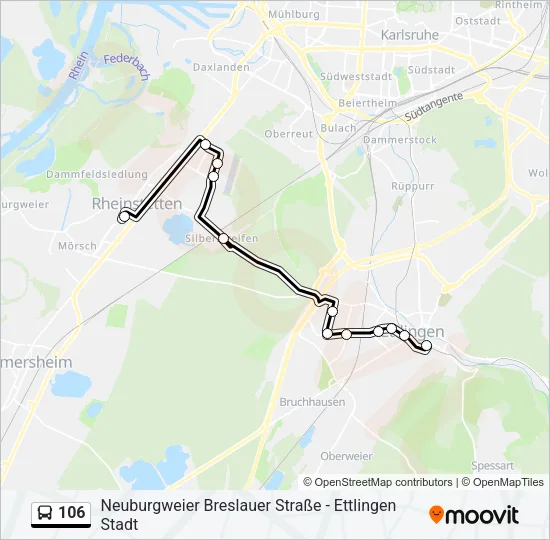 106 Bus Line Map