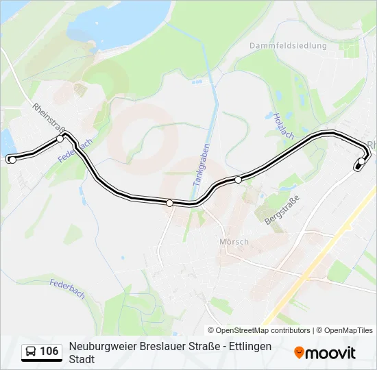 106 Bus Line Map
