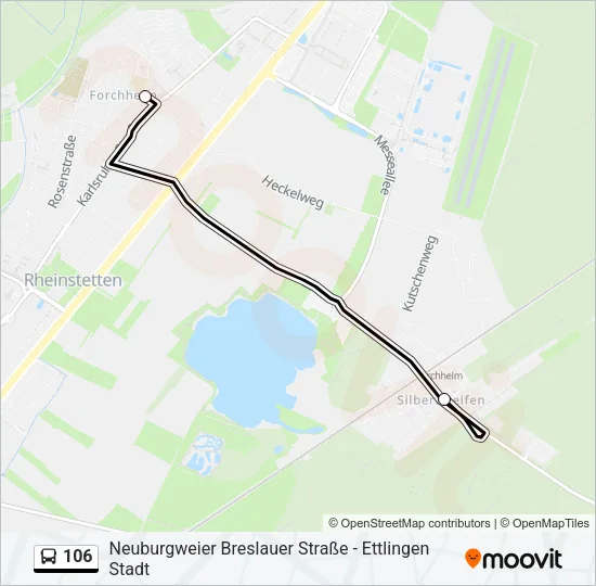 106 Bus Line Map