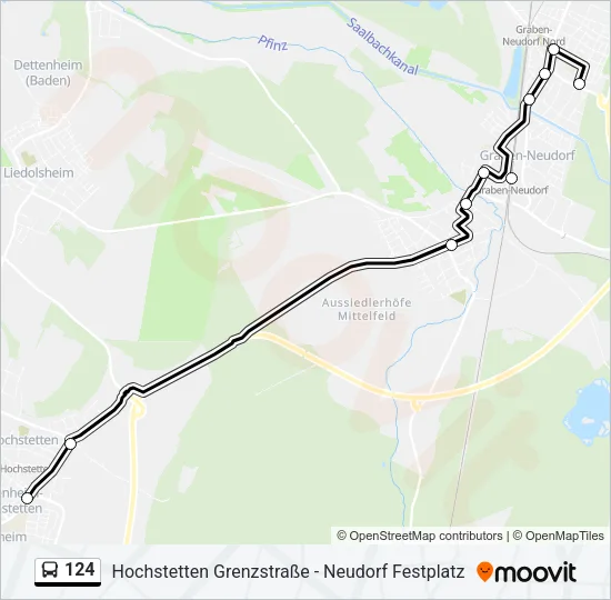 124 Bus Line Map