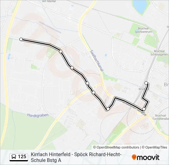 125 Bus Line Map