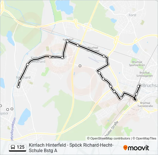 125 Bus Line Map