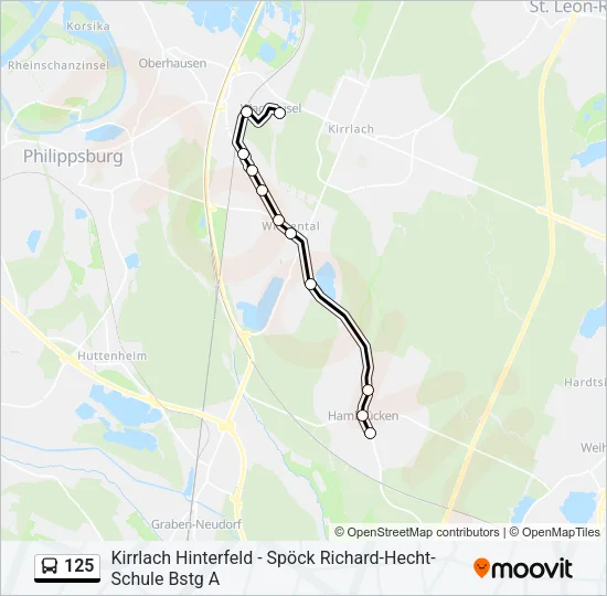 125 Bus Line Map