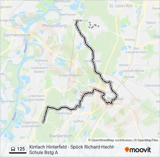 125 Bus Line Map