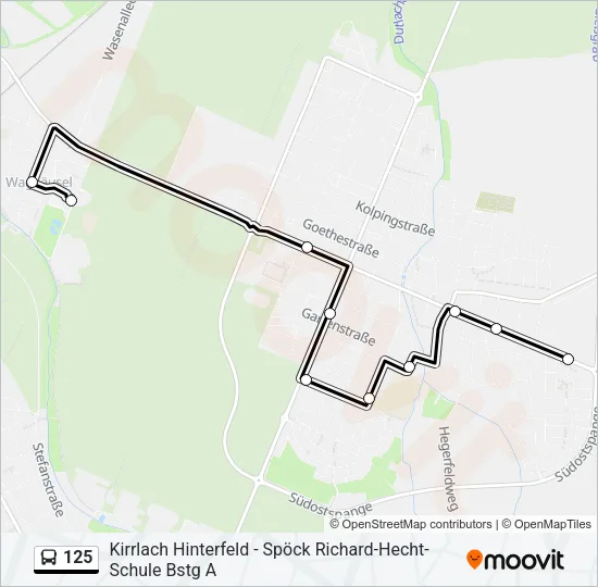 125 Bus Line Map