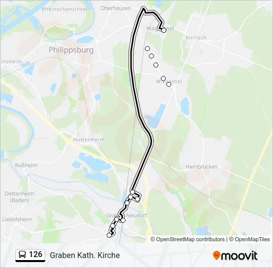 126 Bus Line Map