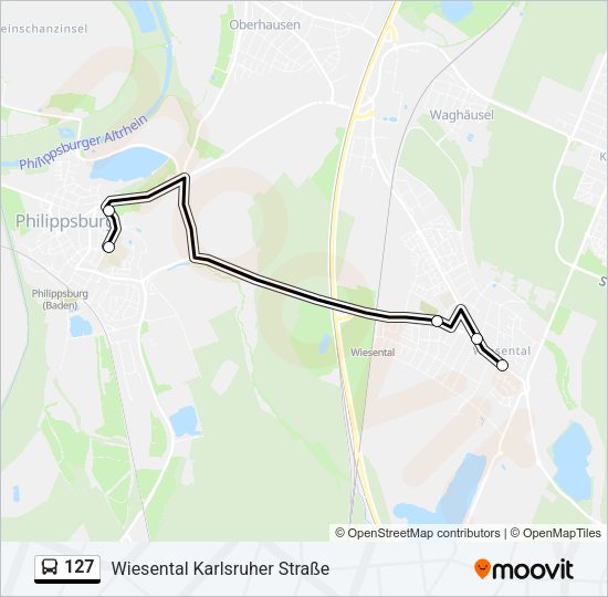 127 Bus Line Map