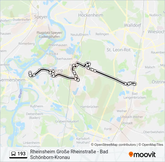 193 Bus Line Map