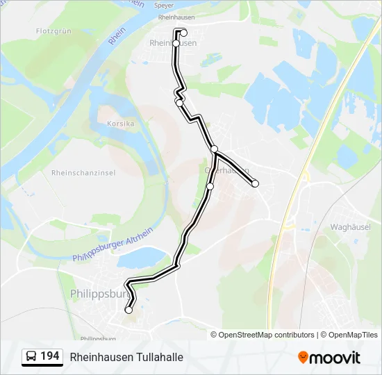 194 Bus Line Map