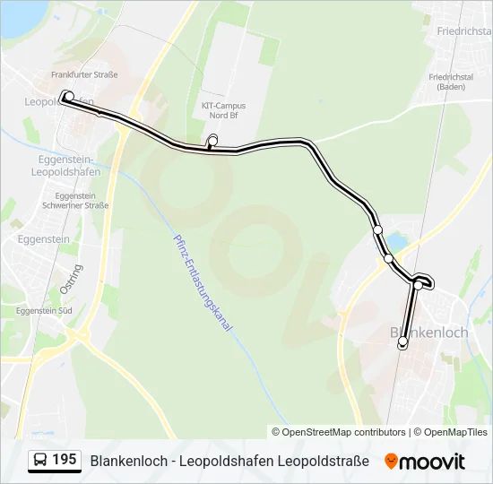 195 Bus Line Map