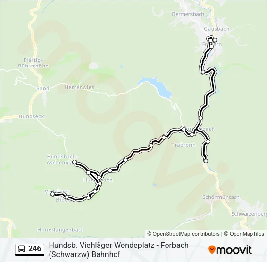 246 Bus Line Map