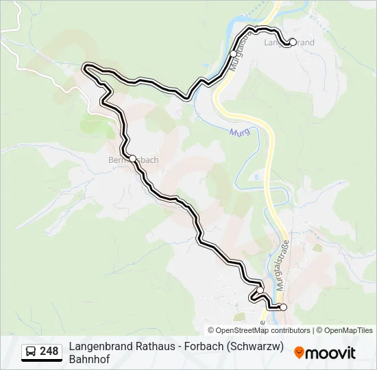 Buslinie 248 Karte