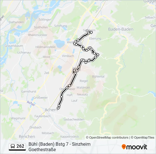 262 Bus Line Map