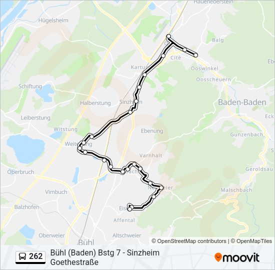 262 Bus Line Map