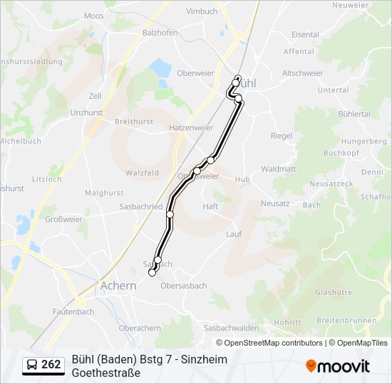 262 Bus Line Map