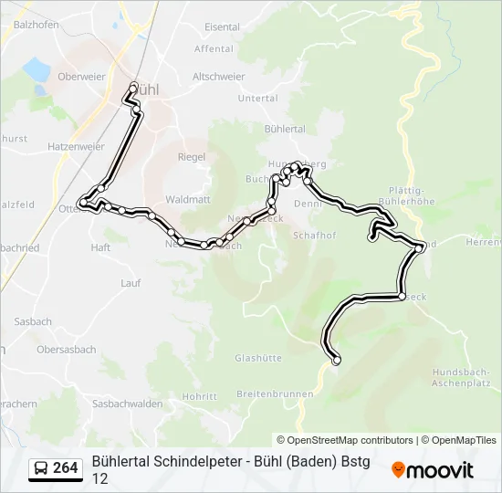 264 Bus Line Map