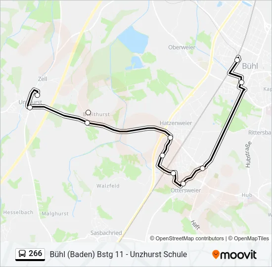 266 Bus Line Map