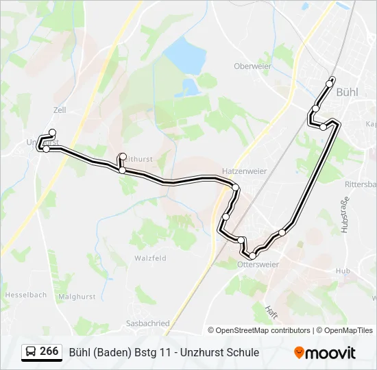 266 Bus Line Map
