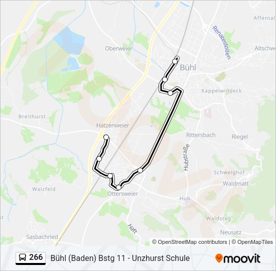 266 Bus Line Map