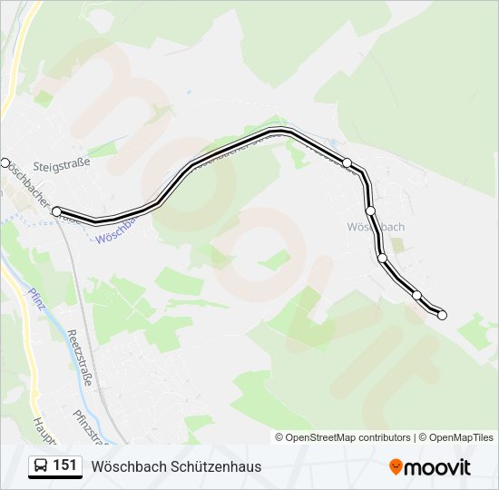 151 Bus Line Map