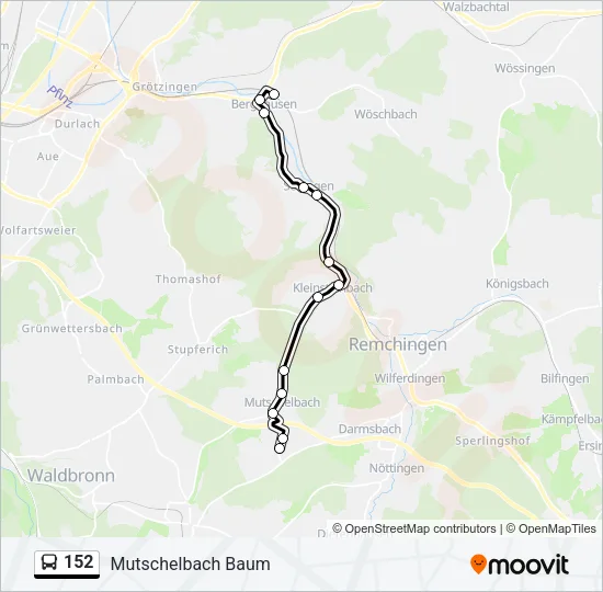 152 Bus Line Map