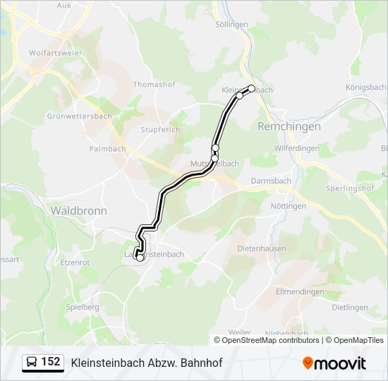 152 Bus Line Map
