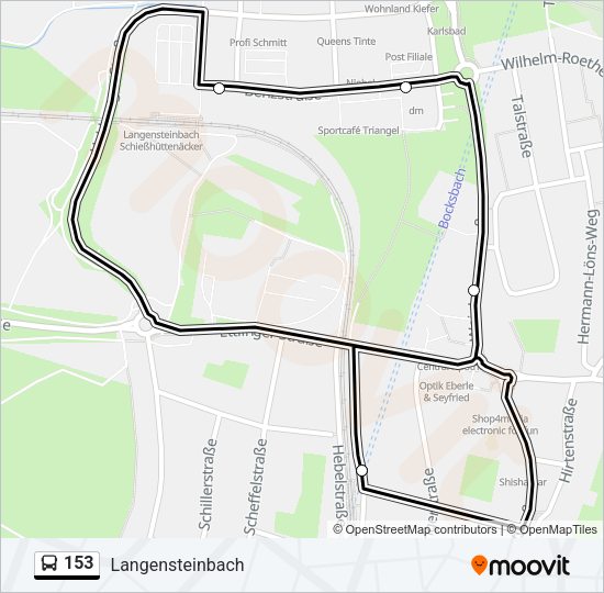 153 Bus Line Map