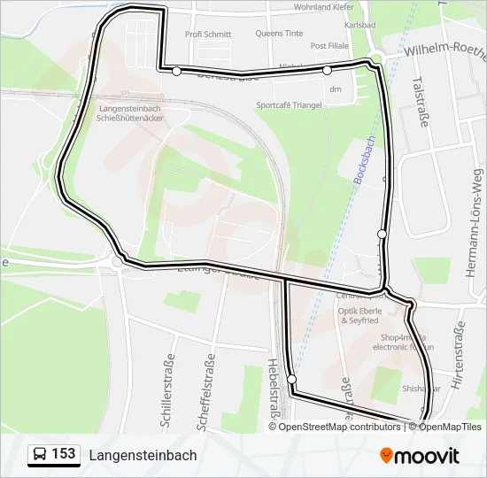 153 Bus Line Map