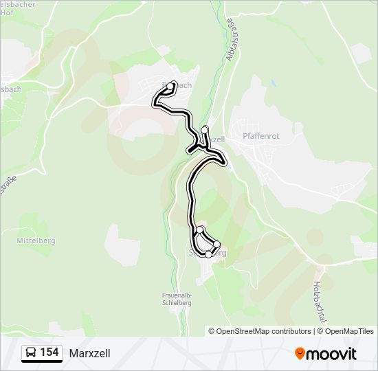 154 Bus Line Map