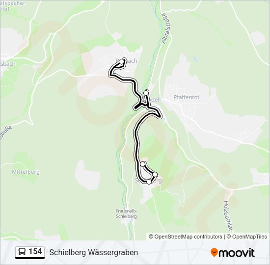 154 Bus Line Map