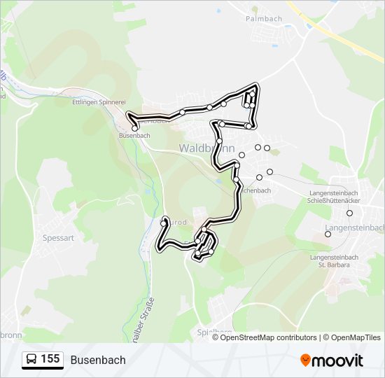 155 Bus Line Map