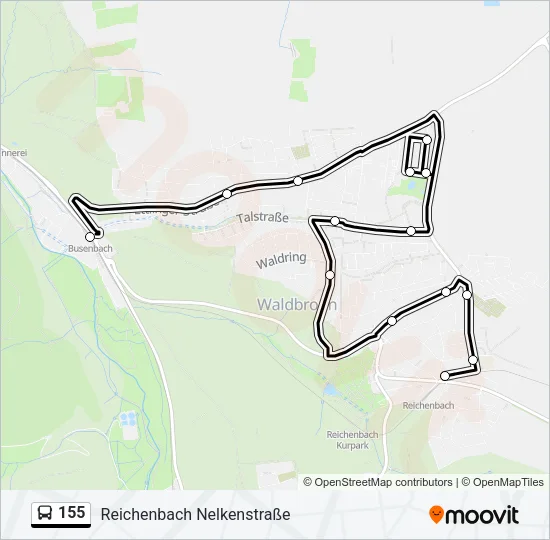 155 Bus Line Map