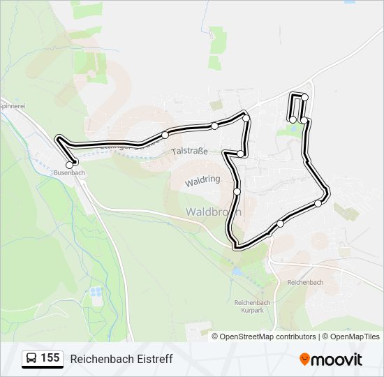 155 Bus Line Map