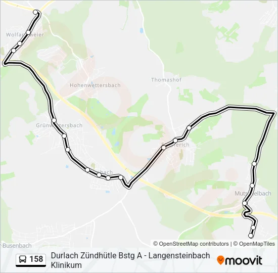 158 Bus Line Map