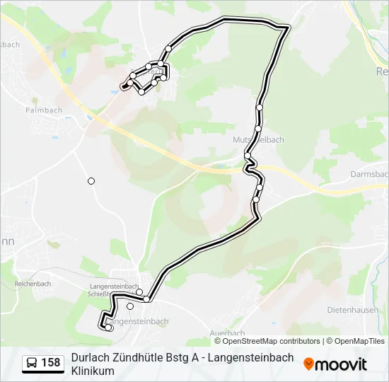 158 Bus Line Map