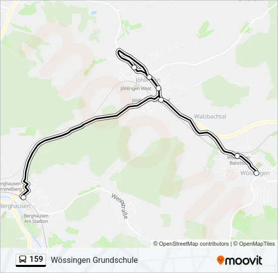 159 Bus Line Map