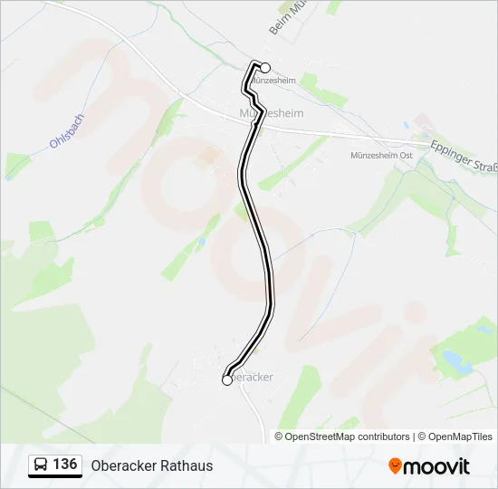 136 Bus Line Map