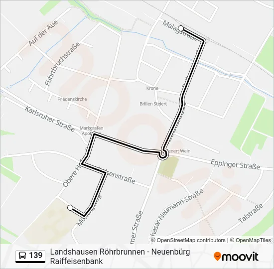 Автобус 139: карта маршрута