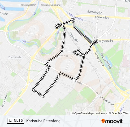 NL15 Bus Line Map