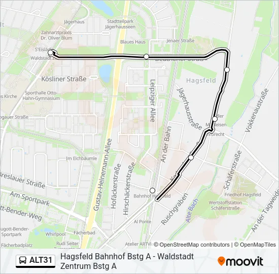 ALT31 Bus Line Map