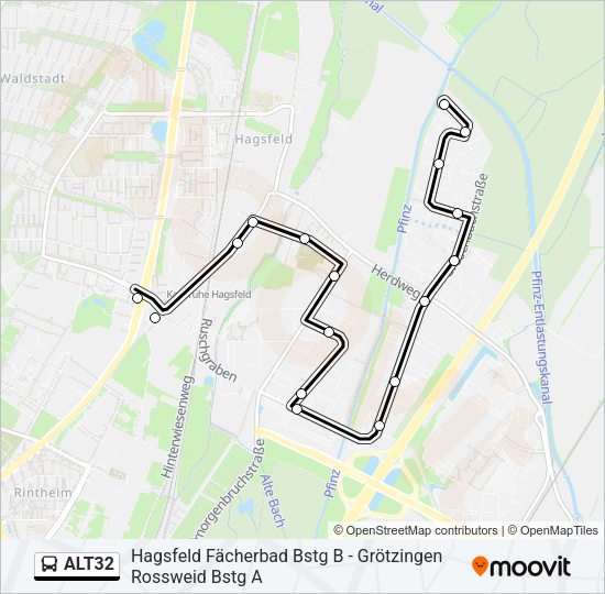 ALT32 Bus Line Map