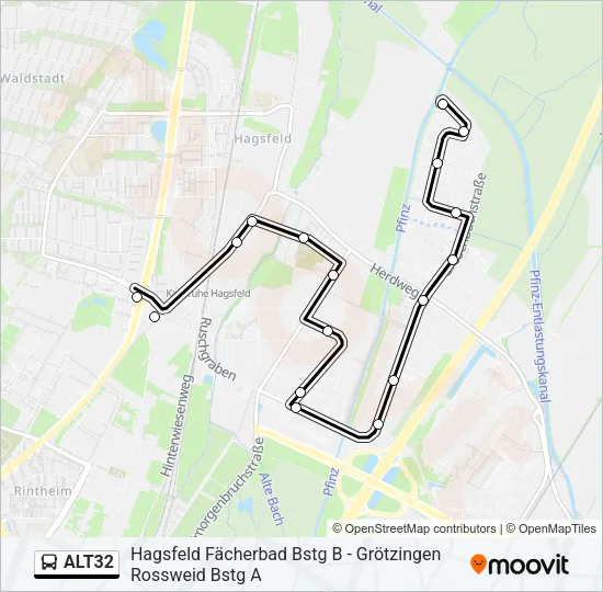 ALT32 Bus Line Map