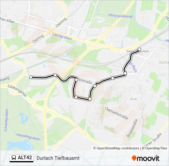 ALT42 Bus Line Map