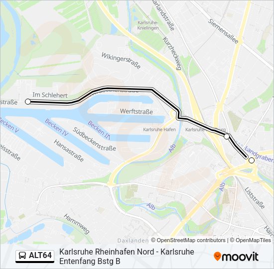 ALT64 Bus Line Map