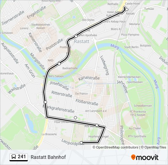 241 Bus Line Map