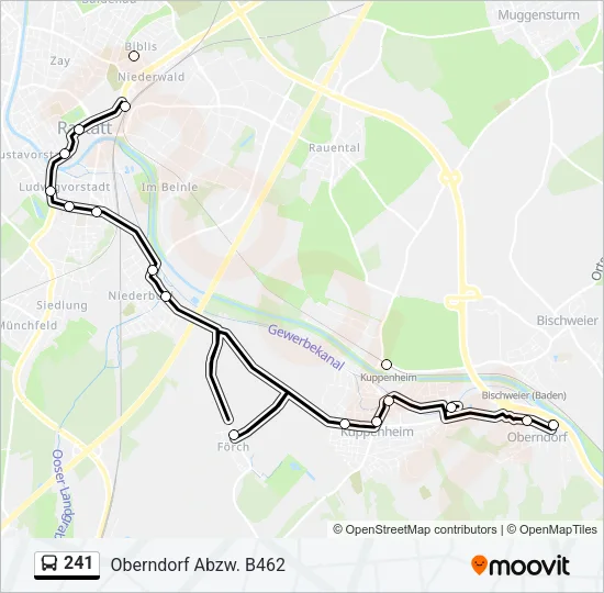 241 Bus Line Map