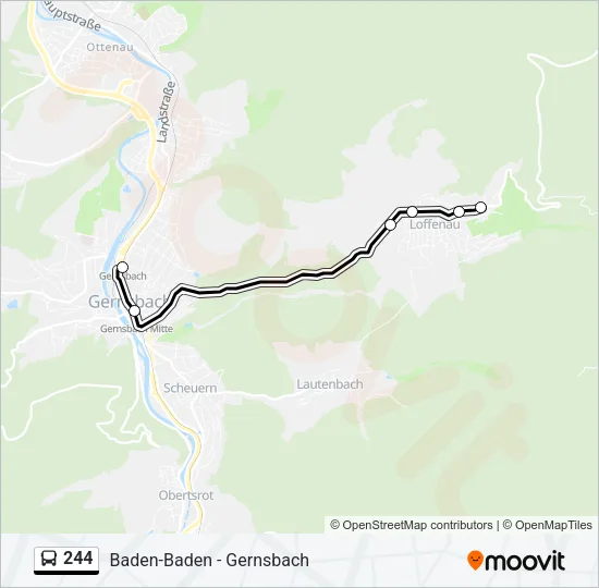244 Bus Line Map